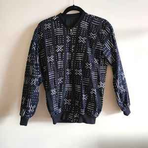 UNBRANDED I S Black and White Bomber Jacket